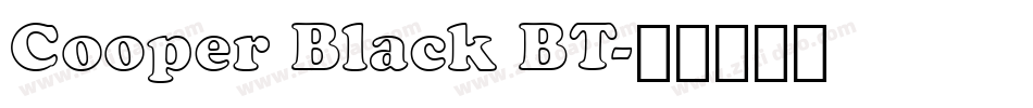 Cooper Black BT字体转换